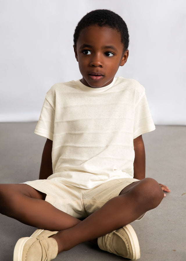 textured striped t-shirt